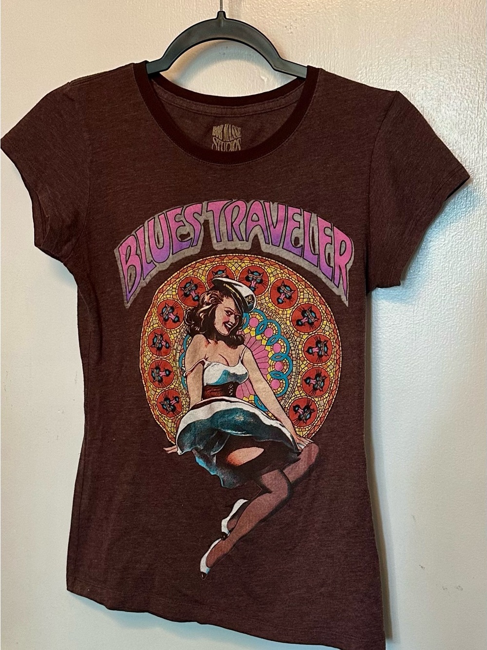 Blue Traveler Graphic Tee - Women's Brown Short Sleeve Top